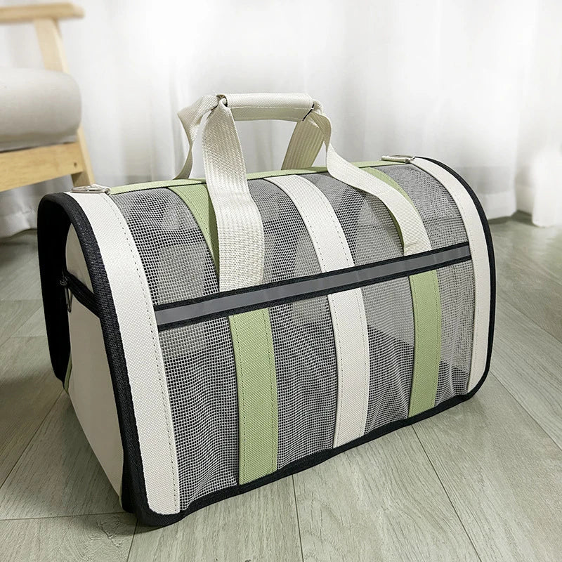 Sac de transport pour animaux – sac portable pour sorties, sac à main pliable en maille pour chat Coeur de Chat