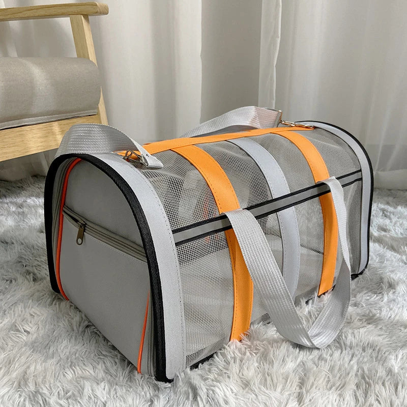 Sac de transport pour animaux – sac portable pour sorties, sac à main pliable en maille pour chat Coeur de Chat