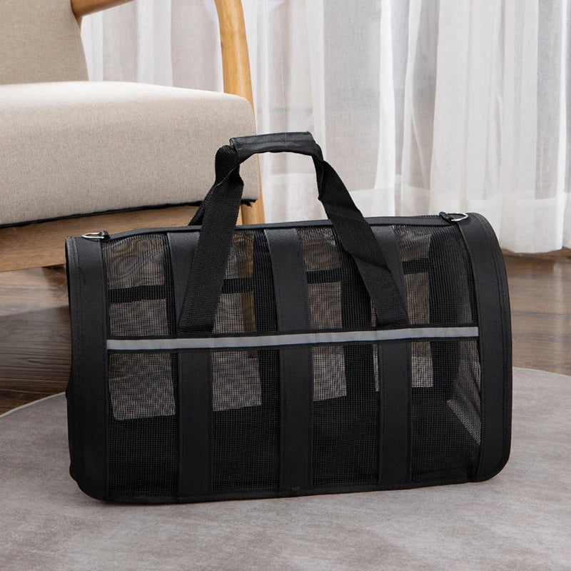 Sac de transport pour animaux – sac portable pour sorties, sac à main pliable en maille pour chat Coeur de Chat