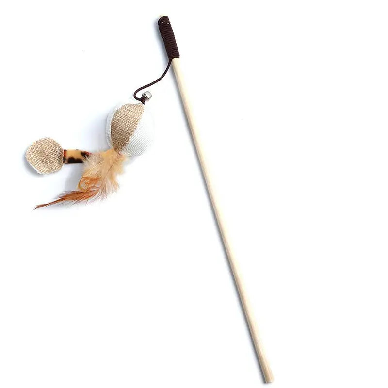 1 jouet plume pour chat â baguette colorĂ©e amusante pour chaton â jouet interactif en bois pour chat â accessoire pour animaux. Coeur de Chat