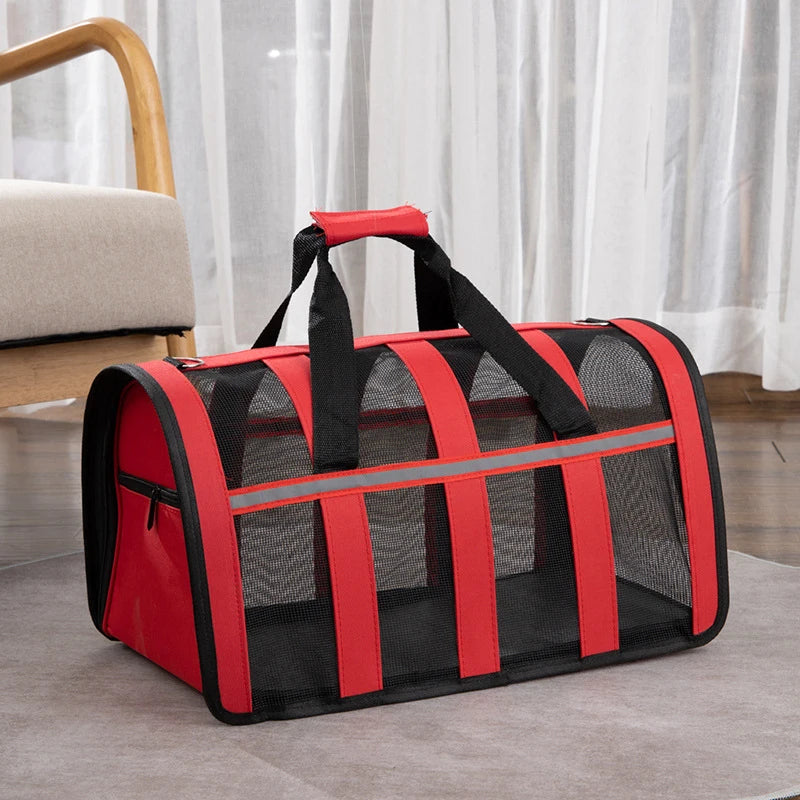 Sac de transport pour animaux – sac portable pour sorties, sac à main pliable en maille pour chat Coeur de Chat