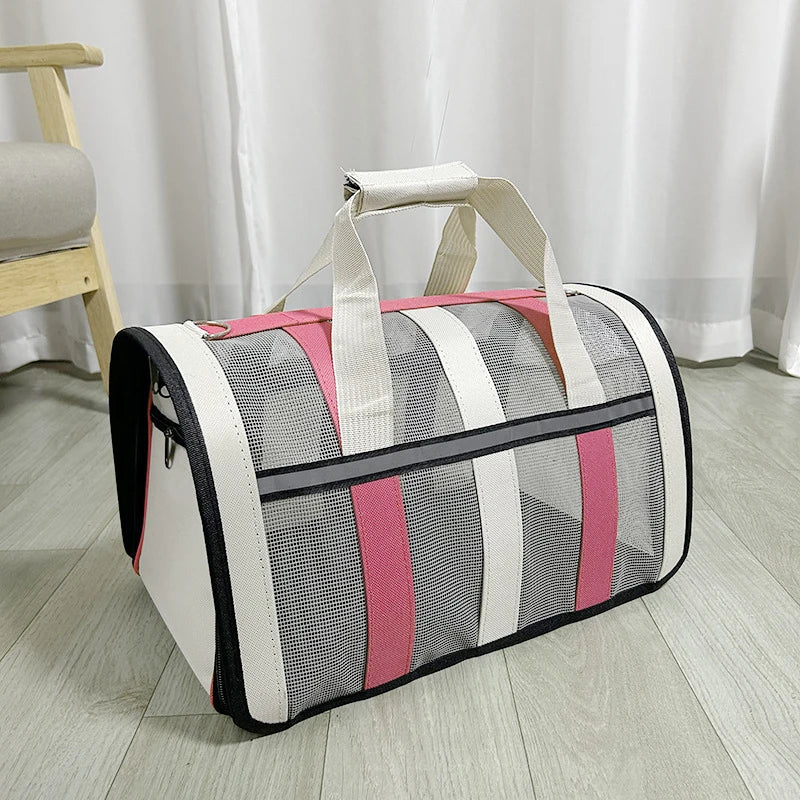 Sac de transport pour animaux – sac portable pour sorties, sac à main pliable en maille pour chat Coeur de Chat