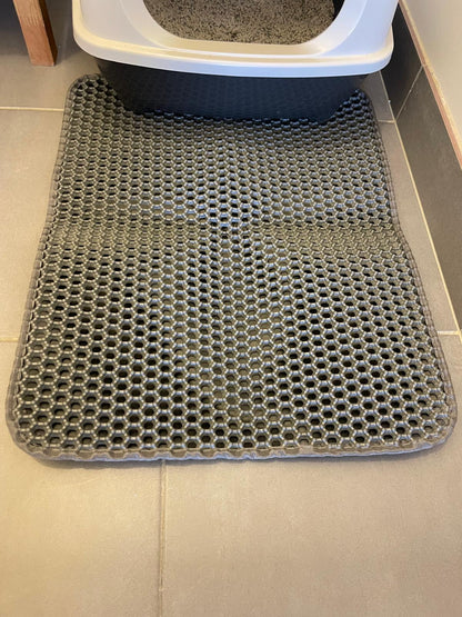 Tapis de litière pour chat double couche Coeur de Chat
