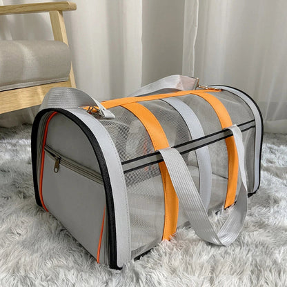 Sac de transport pour animaux – sac portable pour sorties, sac à main pliable en maille pour chat Coeur de Chat